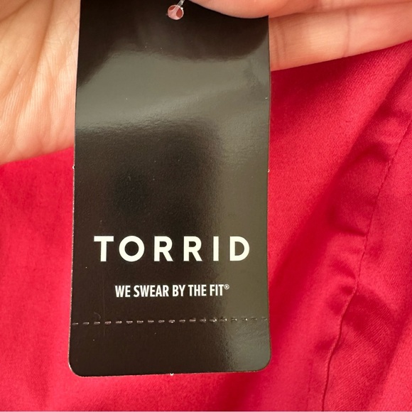 NEW Torrid Women 26 Skater Dress Pink Strappy Flared Square Neckline $99 Fun - Picture 11 of 13